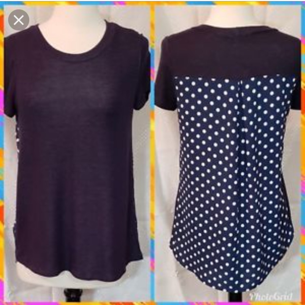 Navy and white top